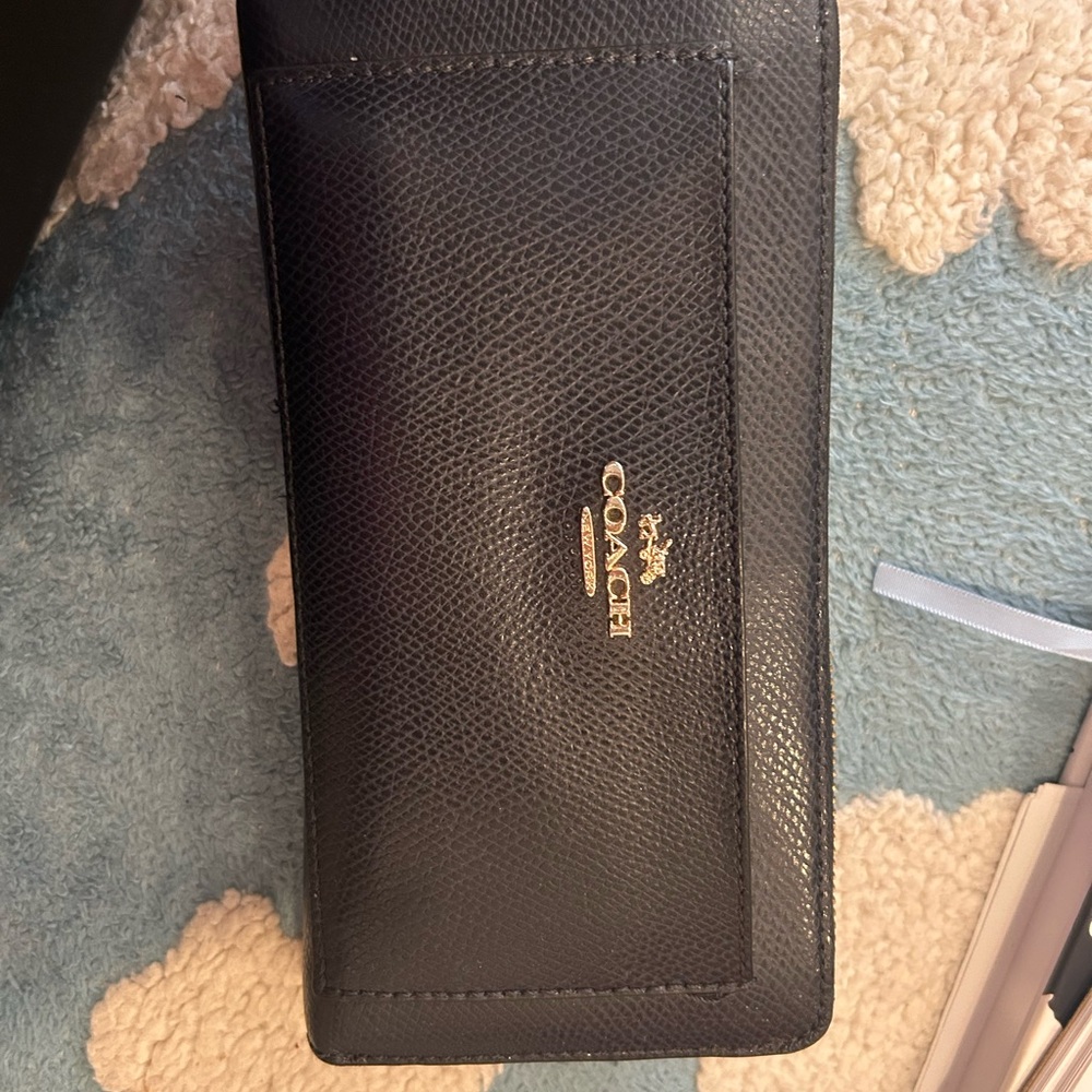 Coach Navy Blue Leather Wallet
